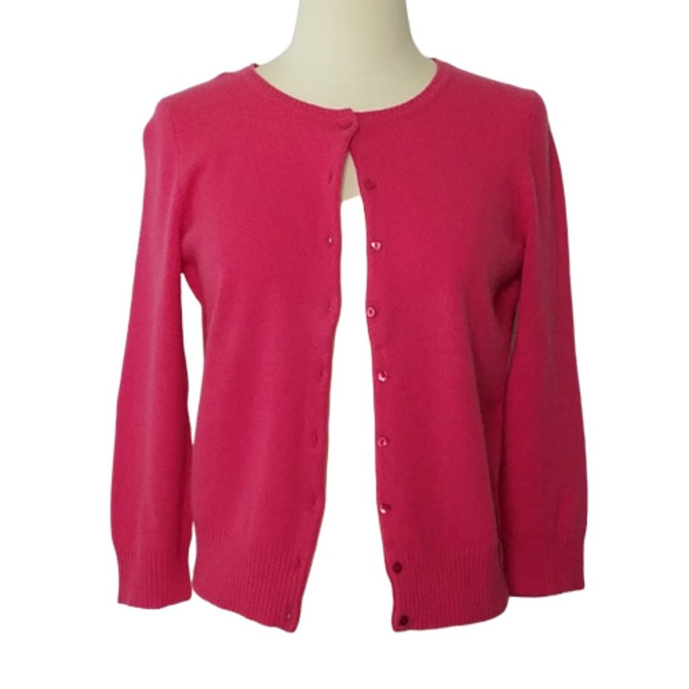 Express Hot Pink Cashmere Cardigan